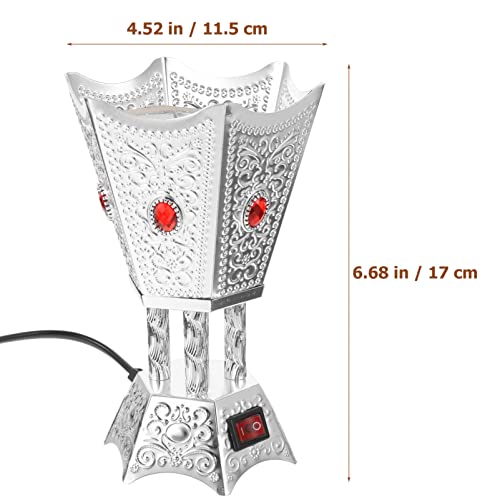 SEWACC Electric Incense Burner Metal Bakhoor Burner Middle Eastern Style Tabletop Electric Censer for Home Office Yoga Spa Decor