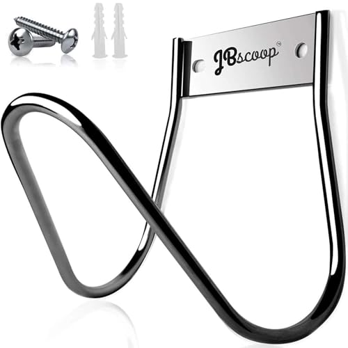JBscoop Garden Hose Holder Stainless Steel Small Wall Mount Garden Hose Hook, Ideal for Water, Air, Hydraulic Hose, Ropes, Extension Cords Heavy Duty & Rust Proof, Size:6.3x7x6.3 Set of 1