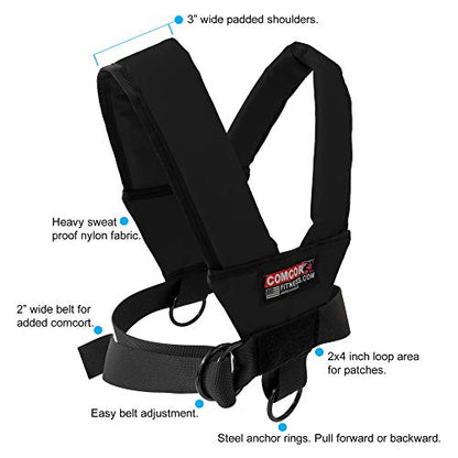 Pro Sled Harness - Adult Size - Includes 9' Pull Strap - Pulls Forward and Backward