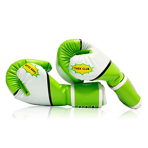 CKE Boxing Gloves for Kids Ages 5-12, Beginner Punch Bag Training Gloves | Youth boxing gloves and kids boxing gloves for boys and girls, ideal for beginner practice, punching drills and training - color: GREEN