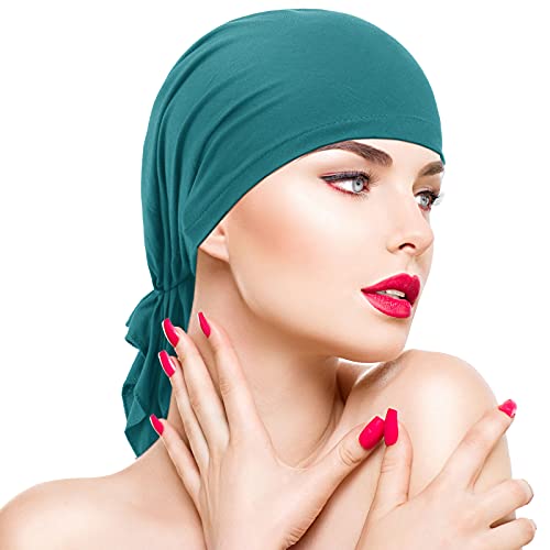 Syhood Slip on Pre Tied Head Scarves for Women - color: Soft Colors