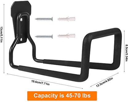 PeoMev 2pcs Heavy Duty Hose Hanger Garden Hose Storage Black Water Hose Holders for Outside Wall Mount Garden Hose Reel Hose Stand - color: 2pcs Black