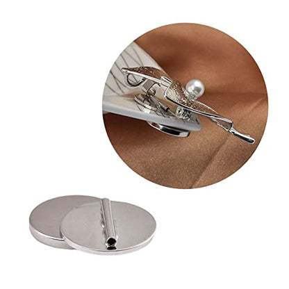 5 Pieces Strong Magnetic Brooch Converter Pin Keepers Harm-Free Clothing Magnet Buckle Tie Free Clothing Brooch Adapter - color: Gold