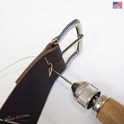 Speedy Stitcher Sewing Awl Kit with 180-yard Tube of Thread, Natural - size: Sewing Awl - Kit with 180-Yard Tube of Thread