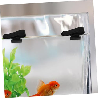 6pcs Aquarium Hose Holder Plastic Fish Clip Tube Clamp for Water Pipe Fixing Fish Tank Accessory - color: Black