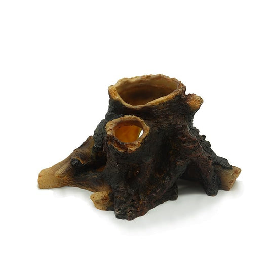 Resin Driftwood Aquarium Decoration, Hollow Stump Hidden cave, Fish Tank Landscape Decoration, Aquarium Accessories 23cm x 12cm