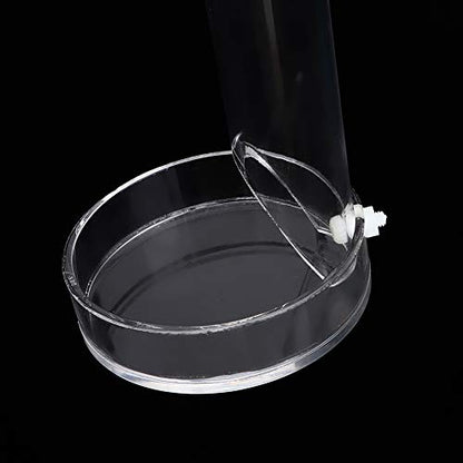 Shrimp Feeding Tube and Dish Set,Acrylic Shrimp Feeder Tube Feeding Dish Bowls for Fish Aquarium Shrimp Fish, with 2 Suction Cups,Fish Feeding Supplies(Tube Length 20cm)