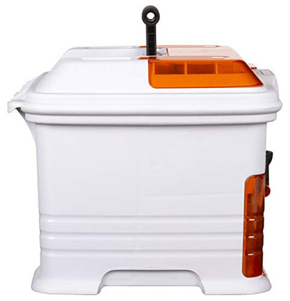 Flambeau Outdoors T4P Pro Multiloader Tackle Box, 5 Zerust Tuff Tainers | Compact hard tackle station with 5 Zerust Tuff Tainers, bulk compartment, 6 lid compartments, 13.5 x 9.6 x 12in
