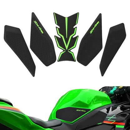 Motorcycle Tank Grip Tank Pad Protector for ZX4R ZX-4RR 2023 2024 (Green) | Motorcycle Tank Pad Tank Protector