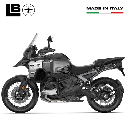 labelbike 3D Motorcycle Tank Stickers compatible with BMW | R1300 GS Adventure, Side Protection Resin, Anti-scratch, Decoration, Carbon Black Grey