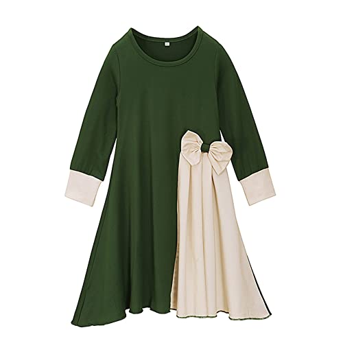 IBTOM CASTLE Abaya for Girl Kids Hijab Scarf Muslim Dress Two-piece Ramadan Prayer Clothes Islamic Arabic Kaftan Khimar Robe - color: Green, size: 1-2T