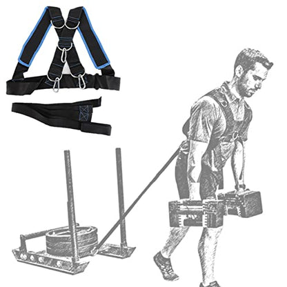 VBESTLIFE Adjustable Training Pull Belt, Speed Strength Training Sled Shoulder Harness Band Belt Sports Equipment