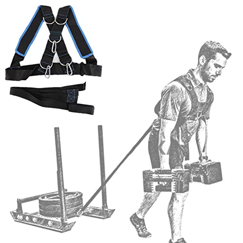 Speed Strength Training Sled Shoulder Harness Band Belt, Sled Pulling Belt Made, Sled Pulling Harness of Nylon Material, for Speed and Endurance Training Shoulder Straps Reduce Stress