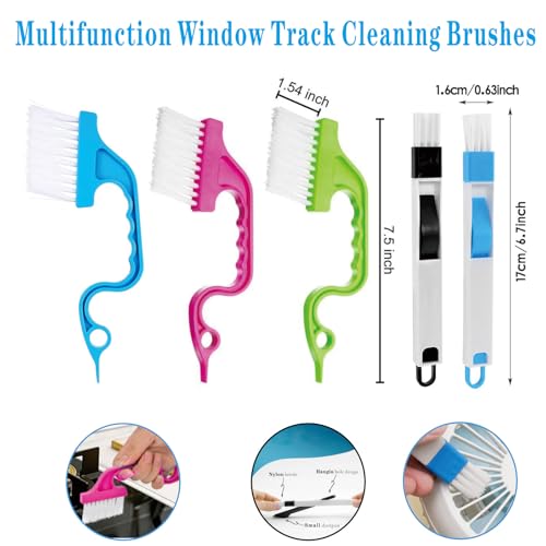 14 Pcs Crevice Cleaning Brush, Corner Brush, Screen Cleaner Brush, Cleaning Tools for Housekeeping, Garbage Disposal Cleaner Brush, Window Track Cleaning Tools, Kitchen - size: 14piece