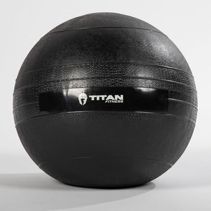 Titan Fitness Rubber Slam Ball, Dead Weight Ball Absorbs Impact, Minimal Bounce, Textured Surface for Strength and Conditioning, Cardio Workouts, Full Body Workout - style: 25 LB