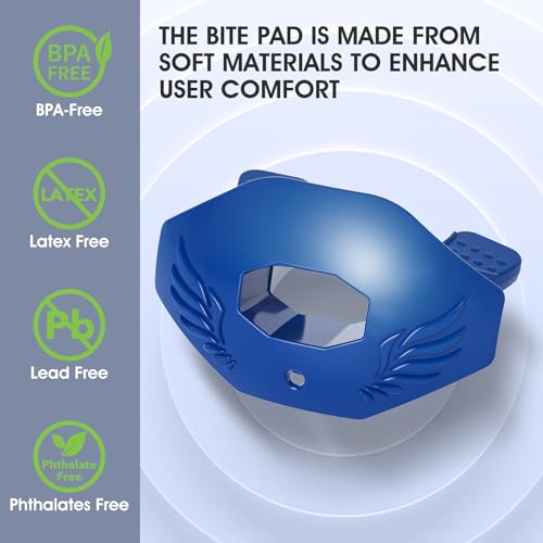 2Pcs Youth Football Mouthguard,Football Mouthpiece with Strap,No Boil. | Soft and Durable, Maximum Breathing Channel - color: Blue