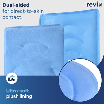 REVIX 19" Extra Large Knee Ice Pack Wrap Around Entire Knee, Reusable Gel Cold Pack for Discomfort and Post-Workout Fatigue, Cold Compress, Enhance Comfort and Recovery - size: XL, style: Blue-XL