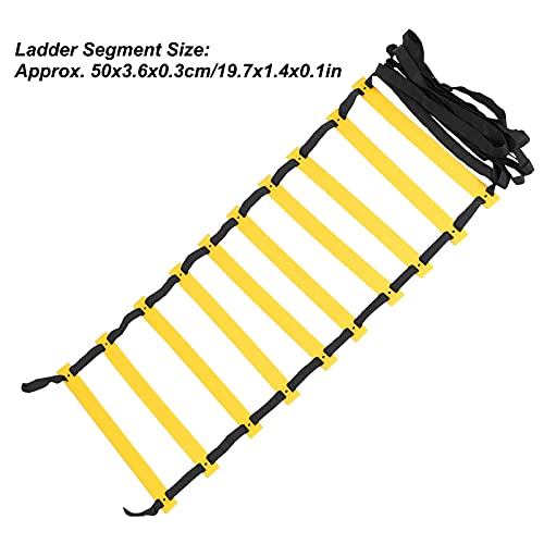 aqxreight Polypropylene Training Agility Speed Ladder Stairs Footwork for Soccer Fitness AccessoryBlack Rope Wear Resistant Strong Reduce Replacement Provide Material Quality