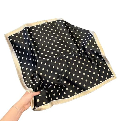 Square Silk Scarf Women Shawl Headbands Small Soft Neckkerchief Cat Print Bandana Satin Hijab Scarves - color: 25