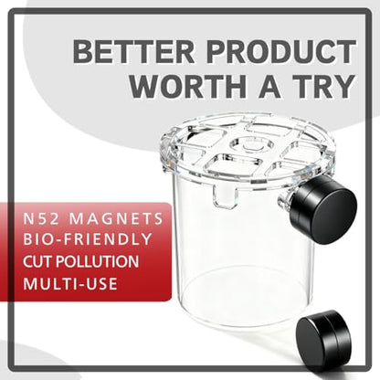 Magnetic Coral Feeding Ring - N52 Magnet, Never Yellow, Reef Safe | food corral, target feeding, LPS SPS, floating pellet catcher, clean water, precise, no waste, feeding station