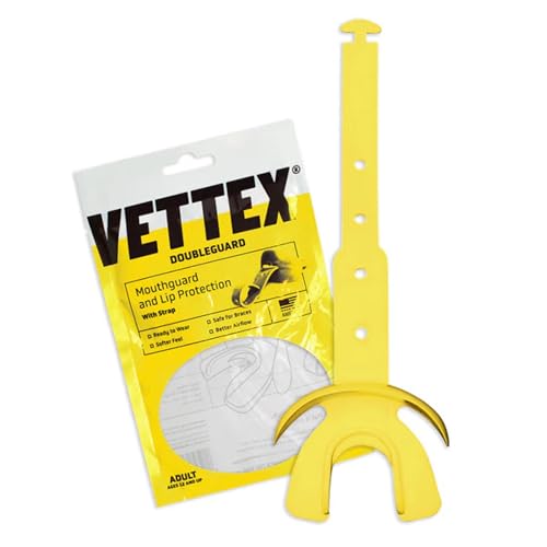 Vettex Doubleguard Mouthguard with Lip Protection - color: Yellow, size: Pack of 3