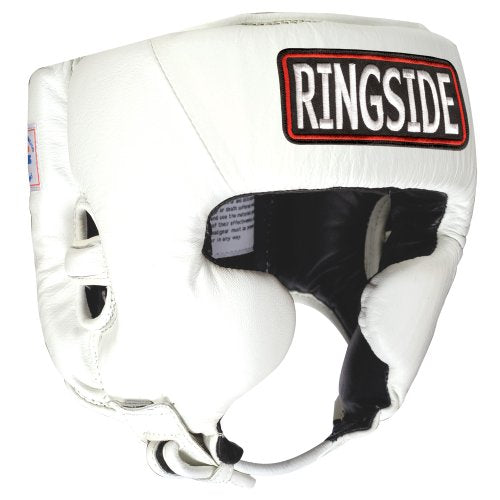 Ringside Competition-Like Boxing Headgear with Cheeks - color: White, size: Small