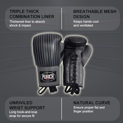 Boxing Gloves Genuine Leather Training Gloves 4 Layer Padding Lace Up Professional Sparring Heavy Bag MMA Muay Thai Durable Cowhide Leather Gloves for Men Women