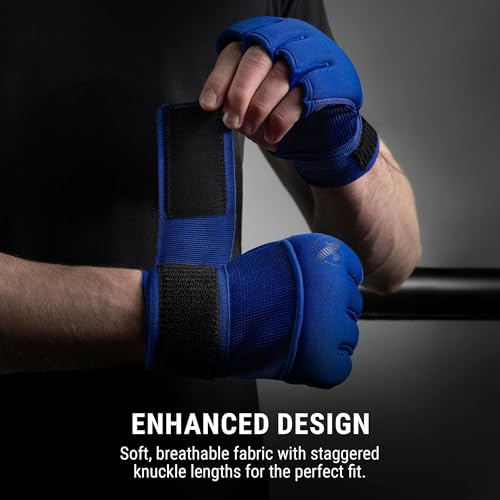Hayabusa Deluxe Quick Wraps for Men and Women - Boxing & Martial Arts Hand Wraps - color: Blue, size: Large