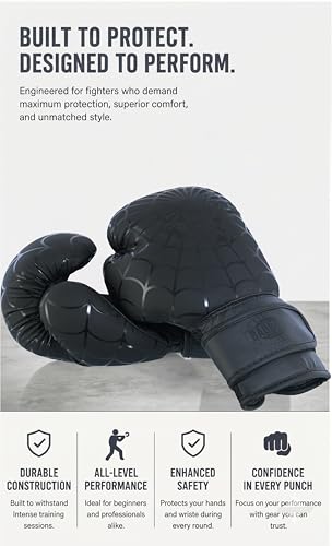 Boxing Gloves 6oz | Boxing Gloves for Kickboxing Muay Thai MMA | Bag Gloves for Punching Bag - color: Black-MATT