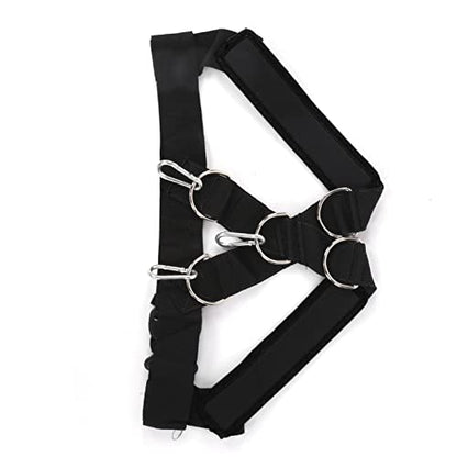 Weight Bearing Shoulder Strap Pulling Sled Harness Vest for Speed Agility Training - color: Black