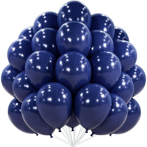PartyWoo Navy Blue Balloons 50pcs 12 Inch Dark Blue Latex Helium Balloons for Graduation New Year Wedding Sports Theme Boy Baby Shower Men Birthday Bachelorette Party Decorations Blue-Z90 - color: Blue-z90
