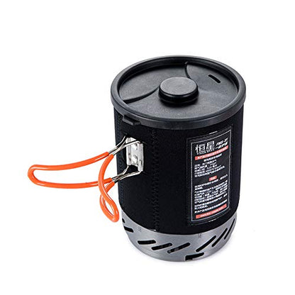 Fire-Maple Fixed Star 1 Backpacking and Camping Stove System, Black 18oz | 30% Faster Boil with HX Base, Piezo Ignition, Compact & Durable, All-in-One Pot, Compatible with Most Canisters, Portable - color: Black