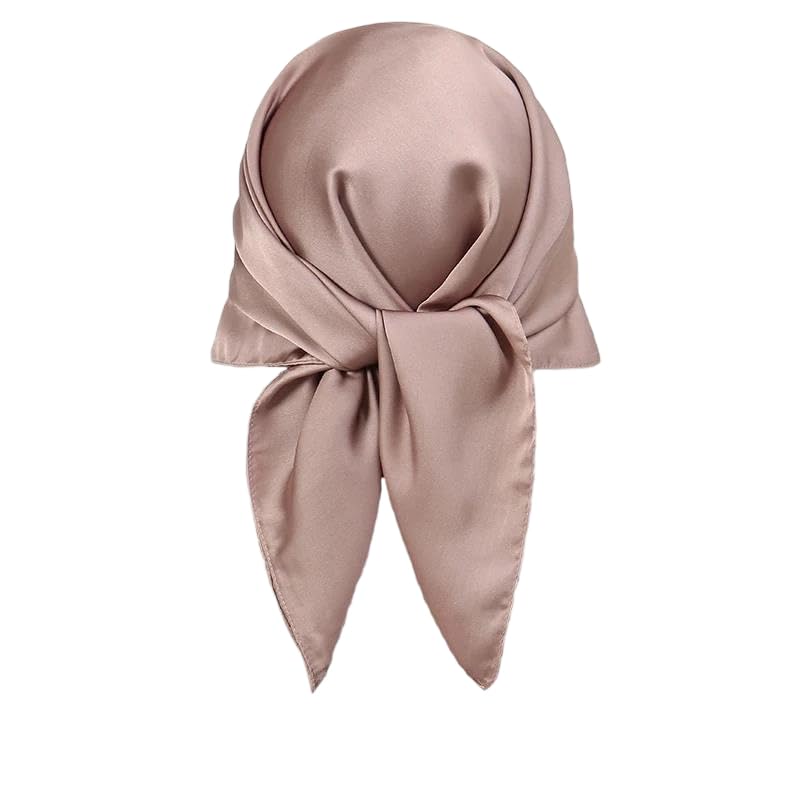 Women Satin Silky Hijab Scarf Solid Shawl Wrap Muslim Head Cover - color: 15