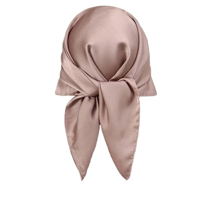 Women Satin Silky Hijab Scarf Solid Shawl Wrap Muslim Head Cover - color: 15
