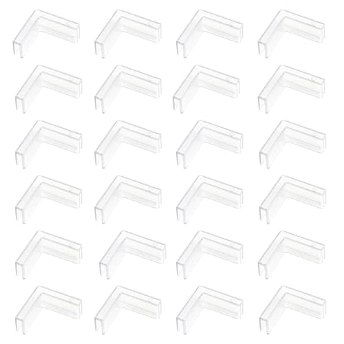 24 Pcs L Shape Glass Connector Rimless Clip Holder 90 Degree Glass Clamps for Fixed Glass, Fish Tanks, Display Cabinets