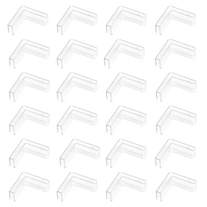 24 Pcs L Shape Glass Connector Rimless Clip Holder 90 Degree Glass Clamps for Fixed Glass, Fish Tanks, Display Cabinets