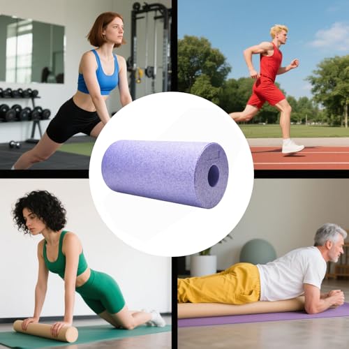 Back Foam Roller Hollow Column Trigger Point Release Tool | Muscle Roller Foam for Yoga Stretching Sports Recovery Home Gym Post-Exercise Fitness Routine - color: Purple