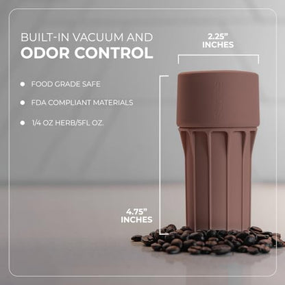 Staze Air Tight Smell Proof Container (148ml) – Vacuum Seal Jar - Waterproof Food Storage Canister, Portable Small Smell Proof Jar for Coffee, Herb, Spice & Gummies - (COSMIC TRIO) - color: COSMIC TRIO