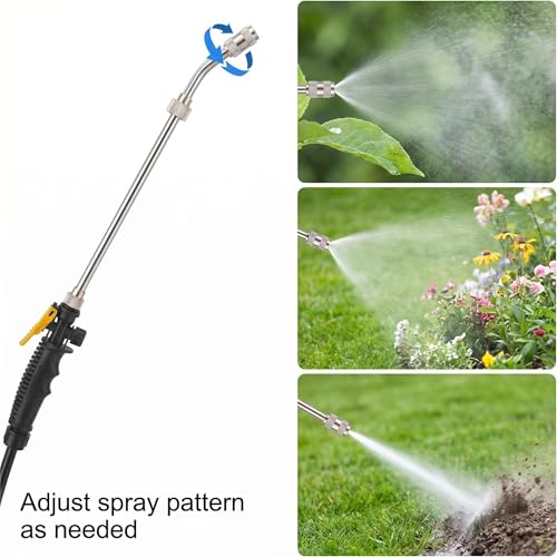 307479001 Replacement Trigger Wand with Hose for Ryobi Backpack Sprayer P2800 P2800A P2810 P2803 P2803A 18 Volt, Stainless Steel Construction with Lockable Switch & Adjustable Nozzle, 29 Inch