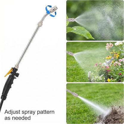 307479001 Replacement Trigger Wand with Hose for Ryobi Backpack Sprayer P2800 P2800A P2810 P2803 P2803A 18 Volt, Stainless Steel Construction with Lockable Switch & Adjustable Nozzle, 29 Inch