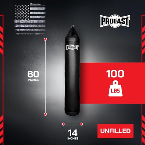 Heavy Punching Kicking Bag for Adults, Boxing, MMA, Martial Arts, Muay Thai, Strength Training Equipment, 5ft, 100 lbs, Classic Logo - style: Unfilled