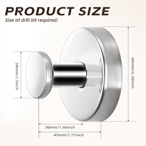 Suction Cup Hooks for Shower,Stainless Steel Towel Hooks No Drill | Vacuum-Lock Mount, Removable and Reusable for Glass, Tile, Metal and Smooth Non-Porous Surfaces(2Pack, Chrome Polished) - color: Polished Chrome