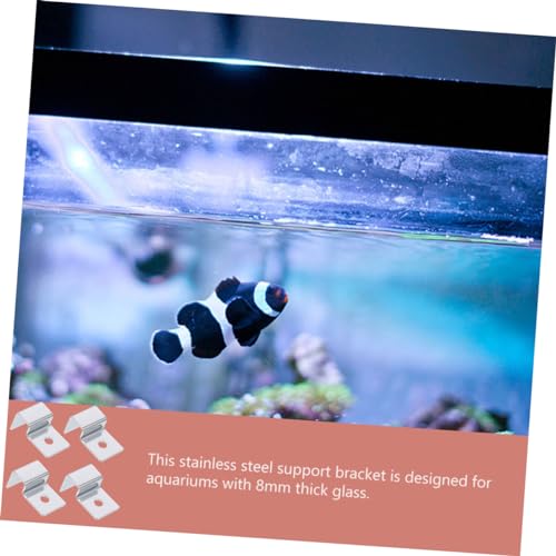 BESPORTBLE 4pcs Heavy Duty Stainless Steel Aquarium Lid Holder Bracket for Glass Tanks Sturdy Support for Fish Tank Covers and Accessories