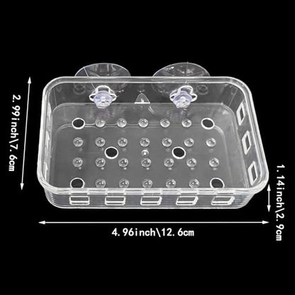 2 Pack Suction Cup Soap Dish Holder Soap Case Clear Acrylic Plastic Wall Mounted Shower Soap Holder Bathroom Kitchen Accessory Securely Holds Bar Soap, Sponge, and Toiletries