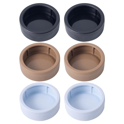 3 Pack Anti-Escape Reptile Food Dish Bowls, Plastic Worm Water Dish | Mealworm Feeder Cups for Small Gecko, Lizards, Bearded Dragon, Chameleon 2.83" W x 2.83" D x 0.98" H, 3 Colors