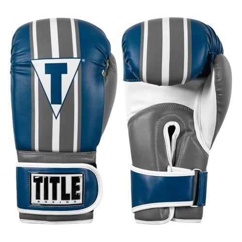 Title Boxing World Bag Boxing Gloves - color: Light Blue/Grey/White, size: 16 oz
