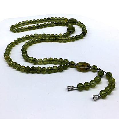 -8MM -99 BEADS NECKLACE DHIKR TASBIH COLLECTION- Imitation Acrylic MUSLIM Beads-Tesbih-Tasbih-Tasbeeh-Misbaha-Masbaha-Subha-Sebha (Green Olive-2) - color: Green Olive-2