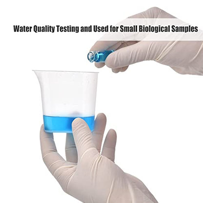 ESHATO 100 Pack 20ML Glass Sample Vial, Liquid Sampling Small Glass Bottle with Black Plastic Screw Caps,Leakproof,Light Weight and Corrosion Resistance(Clear)