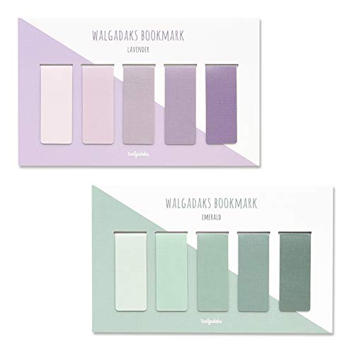 Monolike Magnetic Bookmarks Lavender + Emerald, 10 Pieces - color: Lavender + Emerald Set