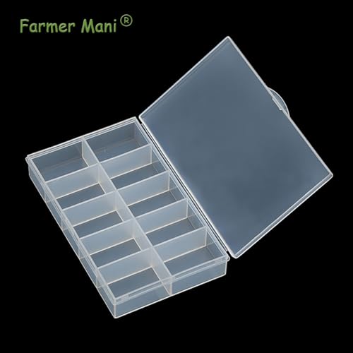 2 PCS Transparent Beads Storage Containers Box, Plastic Bead Organizers (10 Girds) for Small Items and Other Craft Projects, Bead Rings Jewelry Display Organizer Size 6.46 x 3.78 x 1.06 in - size: 10 Grids